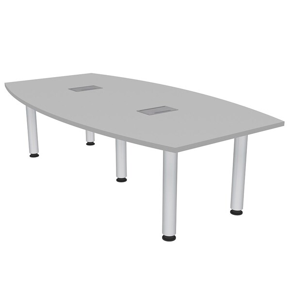 45.25 in W, 84 in L, 29 in H, Engineered Wood Top, Grey